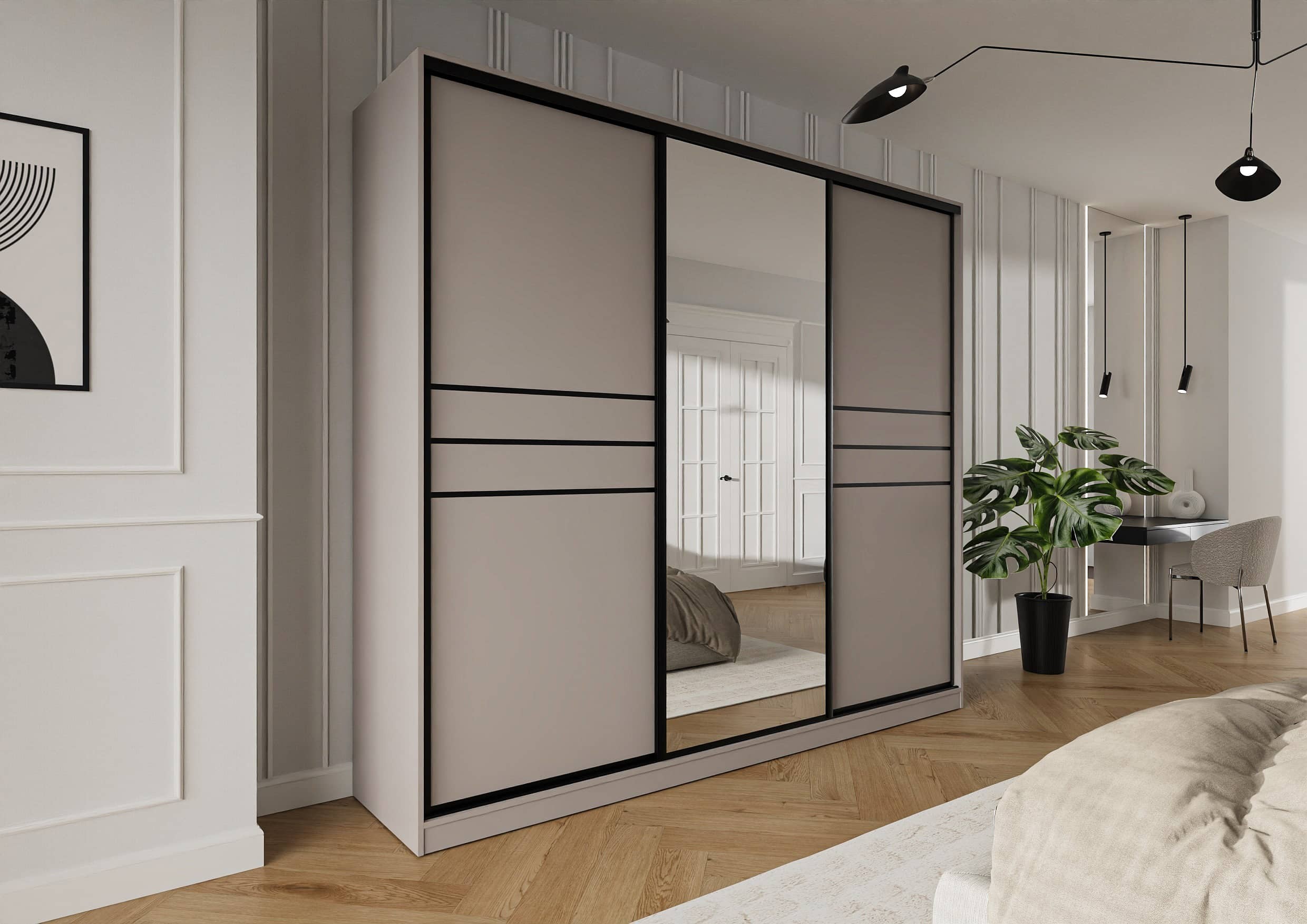 Szafa przesuwna Trend 9 250 Kaszmir